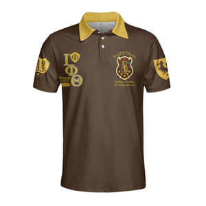 Camiseta Polo de la Fraternidad Griega Iota Phi Theta 1963 para Hombre, Bordada, de Algodón Premium, Estilo Universitario Ivy League - Product Image 1