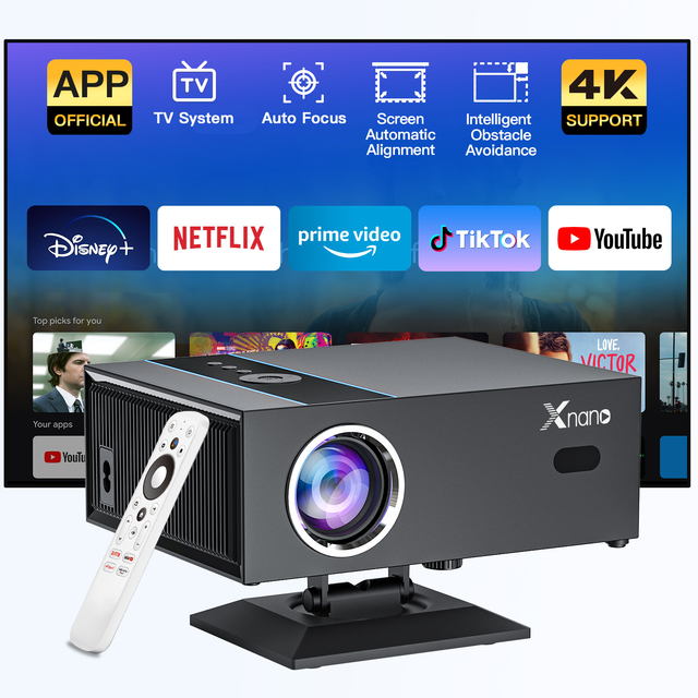 XNANO Smart Projector 4K Full HD Projectors with Google Certified TV Android 13 Home Theater Cinema Outdoor Movie Projectors