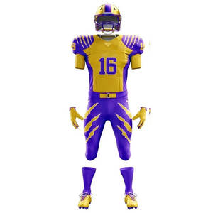 Camisetas deportivas de talla grande con impresión por sublimación al mejor precio, conjuntos de uniformes de fútbol americano transpirables, uniformes de gran venta - Product Image 5