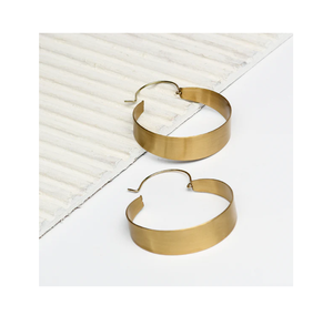 Boucles d'oreilles pendantes en laiton de forme ronde qualité supérieure cadeau articles de fête utiliser top tendance écologique prix bon marché - Product Image 1