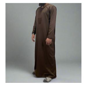 Hombres musulmanes Thobe Jubba Robe Estilo marroquí Ropa tradicional Kaftan de manga larga Todos los tamaños - Product Image 6