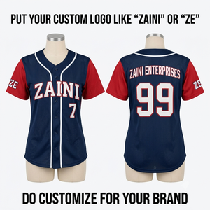 เสื้อเบสบอลยูนิเซ็กซ์ผ้าโพลีเอสเตอร์อินเตอร์ล็อคพรีเมียม 180 GSM สีขาวลายเส้น  พร้อมปักโลโก้ด้วยความร้อน  ติดกระดุมด้านหน้า สำหรับทีม - Product Image 1