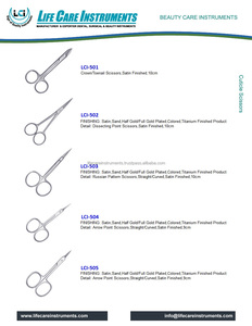 Professional Straight <b>Nail</b> <b>Scissors</b> Long Handle <b>Scissors</b> Made with High Grade Stainless Steel by Life Care Instruments - Product Image 2