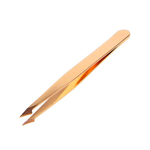 Pinzas de cejas de acero inoxidable personalizadas con puntas inclinadas y puntiagudas para un cuidado conveniente de las cejas - Product Image 2