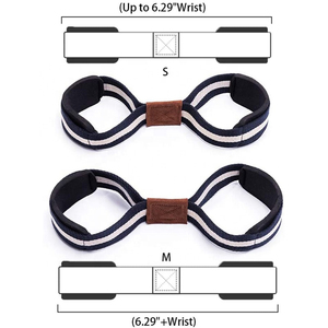 Venta caliente Heavy-Duty Gym Cotton Figura 8 Correas de levantamiento de pesas Barra de fuerza Soporte de muñeca acolchado Uso de fitness - Product Image 5