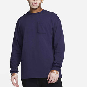 Nueva Camiseta de manga larga de algodón barata para hombre de alta calidad hecha a medida de alta calidad, Camiseta de cuello redondo al por mayor 2025 - Product Image 1