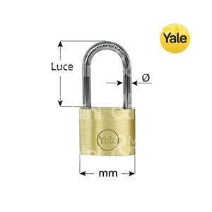 CANDADO Grillete largo Latón satinado - Product Image 1