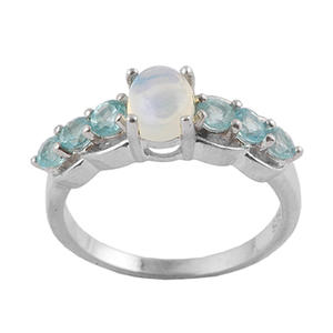 Joyería fina personalizada anillo de piedras preciosas múltiples de ópalo de Plata de Ley 925 para joyería de fiesta de boda - Product Image 6