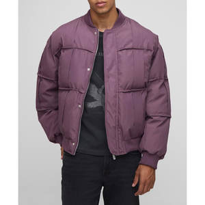 Veste chaude pour hommes Manteau d'hiver à bulles Vêtements d'extérieur épais et matelassé Veste à bulles - Product Image 4