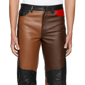 กางเกงหนังเอวสูงสำหรับผู้ชายกางเกงหนังตรงเอวสูงออกแบบได้ตาม2024 - Product Image 4