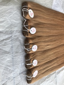 N. ° 12-Cabello Humano Remy Virgen sin procesar, tejido suave y sedoso con número de Color, liso, de un solo donador, brasileño, indio, templo - Product Image 4