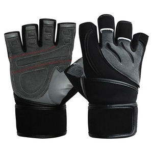 Guantes de Gimnasio Negros Personalizados para Hombre y Mujer, para Levantamiento de Pesas, Entrenamiento, Soporte para Muñeca, Nailon de Secado Rápido, Duraderos, para Deportes al Aire Libre - Product Image 1