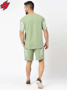 Summer Tshirt Shorts 2 Pieces Set Tracksuit Men's 3d Letters Vintage Streetwear Creative Pattern Men Sets Short Outfits - Product Image 5