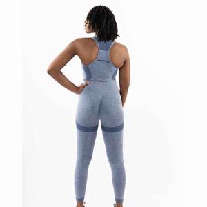 Dos piezas de entrenamiento gimnasio Fitness desgaste sublimación impresa precio al por mayor conjuntos de yoga para las señoras - Product Image 4