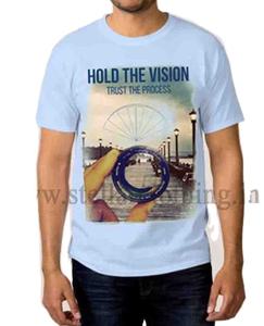 ผ้าฝ้าย 100% นุ่มระบายอากาศ Bio ล้างความรู้สึกนุ่ม TShirt พิมพ์โลโก้ที่กําหนดเองกราฟิกพิมพ์เสื้อยืดสวมใส่สบายๆคุณภาพเสื้อยืด - Product Image 1