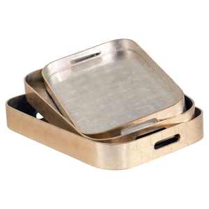 Plateau de service alimentaire en laiton Royal Look rectangulaire finition or Vaisselle Plateau de service pour le thé et le café pour la maison et le restaurant - Product Image 5