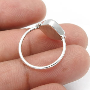Anillo de piedras preciosas naturales con forma de cojín de Plata de Ley 925 de piedra lunar arcoíris de alta calidad para uso diario, joyería hecha a mano India - Product Image 5