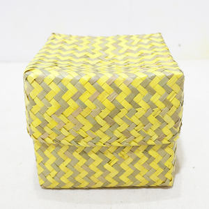 Caja de regalo de hoja de palma natural hecha a mano de fábrica de Artex Dong Thap y cesta de almacenamiento artesanías decorativas Vietnam - Product Image 2