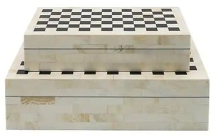 กล่องตกแต่งแบบฝังทำมือหรูหราทำจากเรซินสำหรับโฮมออฟฟิศและเก็บเครื่องประดับด้วยการออกแบบทางเรขาคณิตที่มีชีวิตชีวา - Product Image 2