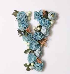 Alfabetos Florales Personalizados, Iniciales Florales con Firma, Alfabeto Floral Personalizado, Letra Floral Personalizada, Arte Mural con Flores, Monogramas Florales - Product Image 5