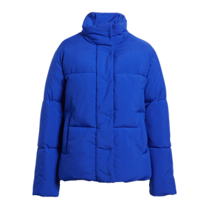 Doudoune matelassée bleue légère pour femme surdimensionnée bouffante imperméable caractéristique fermeture éclair chaude ouate de coton rembourrée manteau hiver - Product Image 4