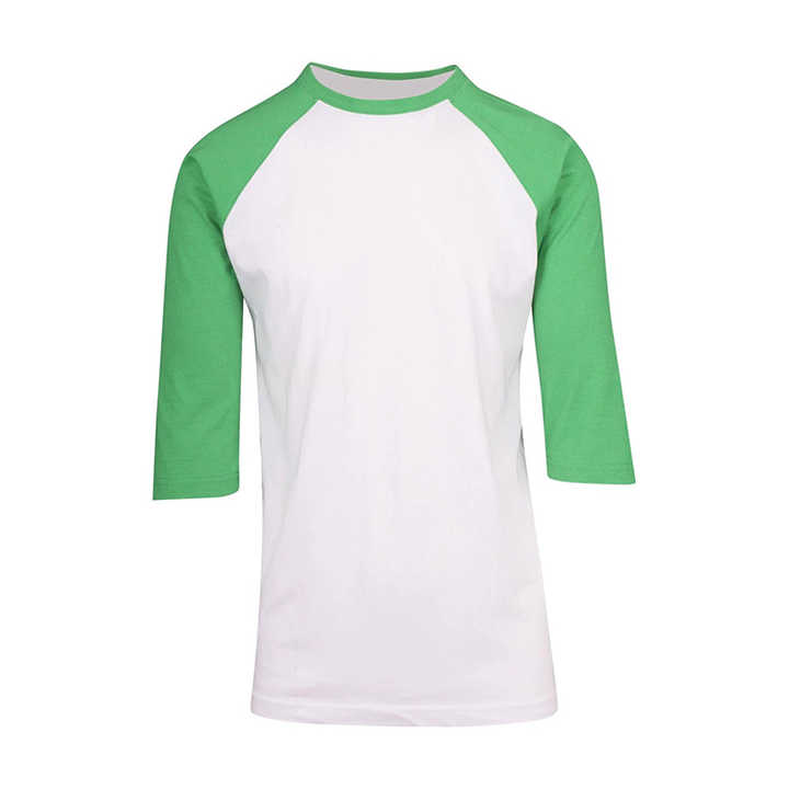 Nanchang Mens Two Tone Colour Block Tee 34 Long Raglan Sleeve Baseball T Shirt