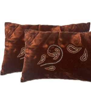 Funda De Almohada rectangular bordada con patrón de hojas para decoración del hogar de boda de otoño, decoración de dormitorio de Hotel o sala de estar - Product Image 4