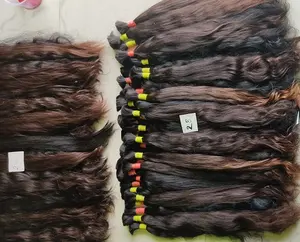 Best Quality Cut from one donor 100% cuticle Alingned Indian Raw Hair wholesale vendors no shedding not tangle bulk hair