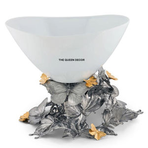 Modern Metal Decorative <b>Bowl</b> With Stand For Home Decor Fancy Style Looking For Elegant And Durable Accessories - Product Image 6