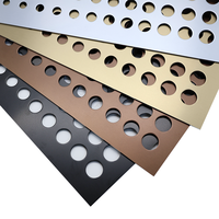 Tôle perforée en aluminium anodisé clair 1060 5005 de 0,5 mm à 3 mm avec AA15 pour écran de ventilation et panneau de plafond acoustique