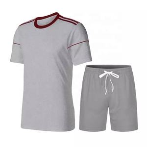 Personnalisable unisexe été imprimé T-Shirt Shorts survêtement respirant éponge française hommes décontracté T-Shirt ensembles solide personnalisable - Product Image 2