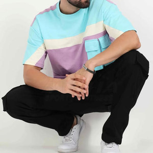 T-shirt surdimensionné personnalisé le plus vendu, 100 % coton, toucher doux, tricoté, couleur unie, haute qualité, respirant, prix bas, vente en gros - Product Image 5