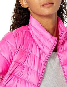 Chaqueta acolchada transpirable Rosa resistente al agua para mujer, ligera, de manga larga con logotipo personalizado y decoración bordada - Product Image 4