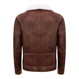 Bordado College Chaqueta de cuero Cremallera Elegante Logotipo personalizado Diseño Clásico Streetwear Hombres Chaquetas - Product Image 3