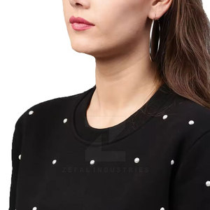 Sweat-shirt décontracté pour femme en coton 100% respirant avec logo frontal, prix raisonnable, fabrication sur mesure, haute qualité, dernier style - Product Image 5