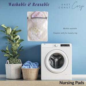 Discos Absorbentes de Lactancia Reutilizables Ultra Suaves, Hipoalergénicos, con Clip de Lactancia, Brazalete y Bolsa de Lavandería Lavable para Maternidad - Product Image 3