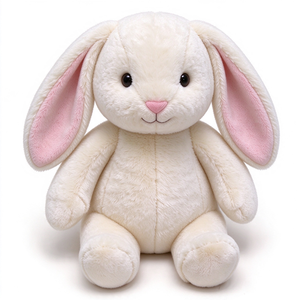 Peluche personnalisée pour bébé, lapin en peluche sûr et moelleux, cadeau, lapin en peluche avec oreilles intérieures roses - Product Image 4