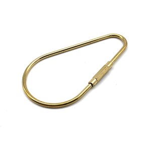 Gold Finish Oval Metal Key Ring <b>Clip</b> Spring Lock for Handbag Luggage Use - Product Image 4