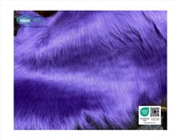 Umweltfreundlicher Lila Plüschstoff mit Langen Fasern, 100% Acryl-Kunstfell für Polsterung, Heimtextilien und Bekleidungsprojekte