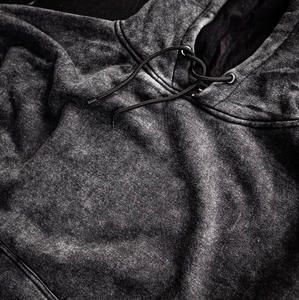 OEM Mens Oversized Acid Wash Hoodies Heavyweight Vintage Washed Fleece Hoodie Sweatshirt for Men <b>Women</b> Streetwear - Product Image 3