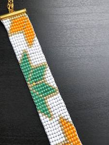 Brazalete de abeja con cuentas bordado hecho a mano, ligero, duradero, respetuoso con el medio ambiente, tamaño personalizable para mujeres y niñas - Product Image 6