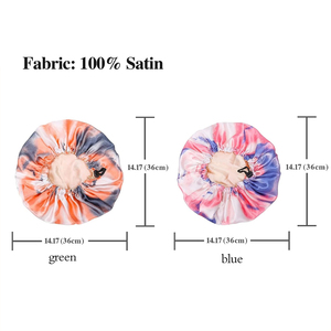 Adjustable Satin <b>Bonnets</b> Customized Color Sleeping Cap Women High Quality Headcovers Elastic Band Custom Printing - Product Image 6
