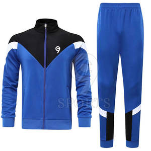 Men Sports Tracksuit Custom Design Two Piece Set <b>Zip</b> <b>Up</b> <b>Jacket</b> And Joggers OEM ODM Factory Supply - Product Image 1