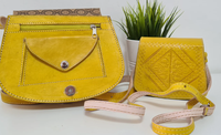 Sac berbère en cuir véritable multicolore marocain chic fait à la main Sac à bandoulière en cuir naturel à la mode avec disponibilité OEM