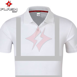 Polo de Seguridad para Hombre, Alta Visibilidad, Reflectante, con Bolsillo, Manga Corta, Transpirable, Poliéster, ANSI Clase 1, Impermeable, con Logotipo Personalizable, Ropa de Trabajo - Product Image 6