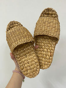 High Quality Handmade Water Hyacinth Flip- Flops for Indoor Footwear Comfortable <b>Slippers</b> Made in Vietnam - Product Image 2