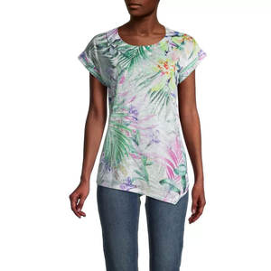 Impresión personalizada por sublimación, camisetas de poliéster 100%, ropa deportiva y de gimnasio, camiseta de secado rápido para mujer - Product Image 1