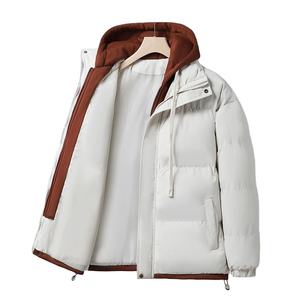 Chaqueta acolchada de invierno para hombre con cuello levantado, abrigos acolchados gruesos y térmicos interiores cálidos para invierno - Product Image 1