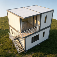 Maison préfabriquée moderne à double couche, en kit, résistante aux tremblements de terre, avec panneaux sandwich en EPS, pour l'Amérique centrale et du Sud