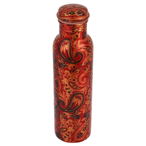 Vaso de acero inoxidable para beber directamente Unisex, botella de agua de flor de cobre hecha a mano, PC ecológico de alto aislamiento térmico - Product Image 1